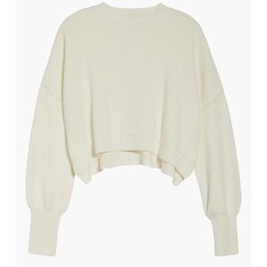Free People Cream Crew Neck Sweater